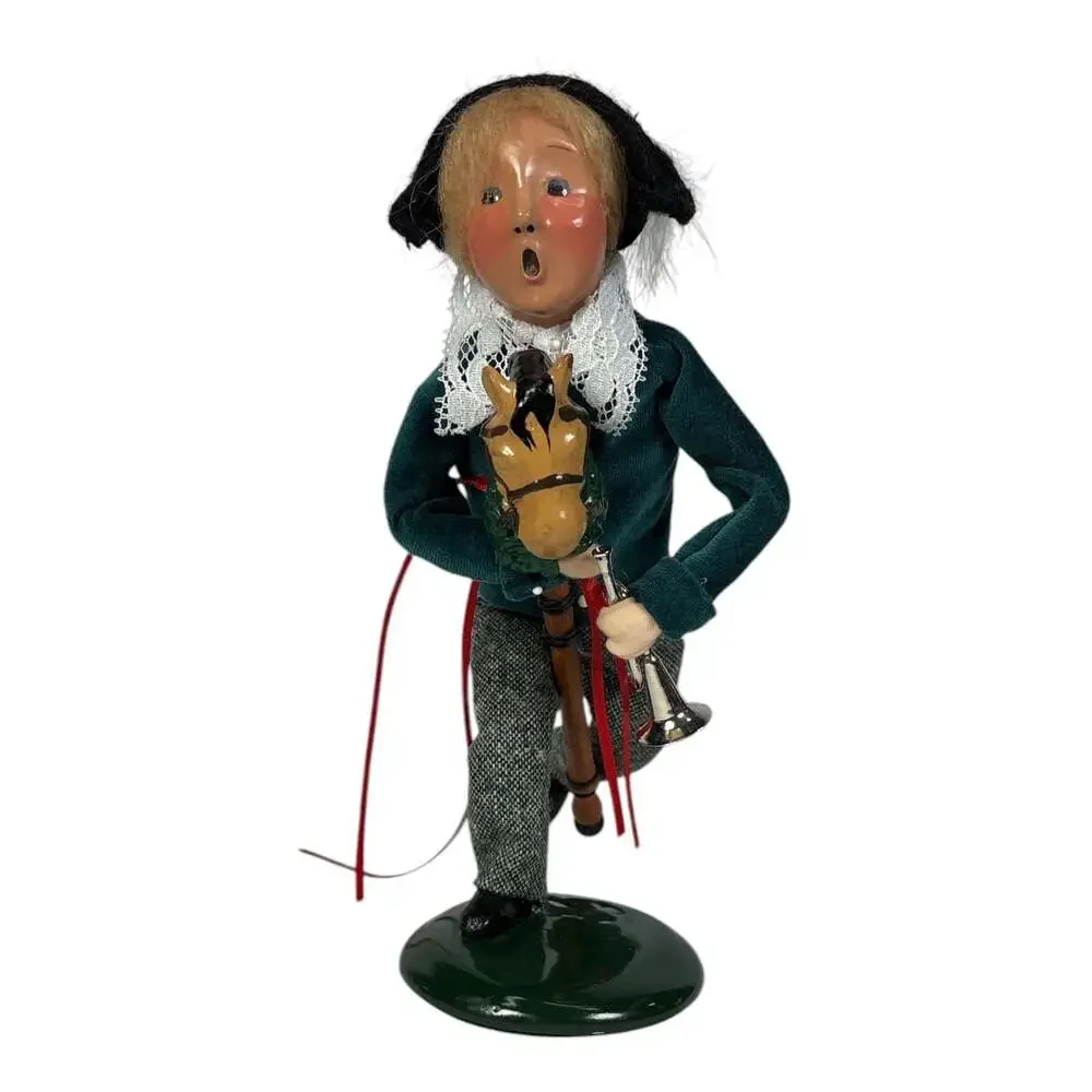 Byers' Choice Fritz Boy Caroler Stick Horse Bugle First Edition 1994 Christmas